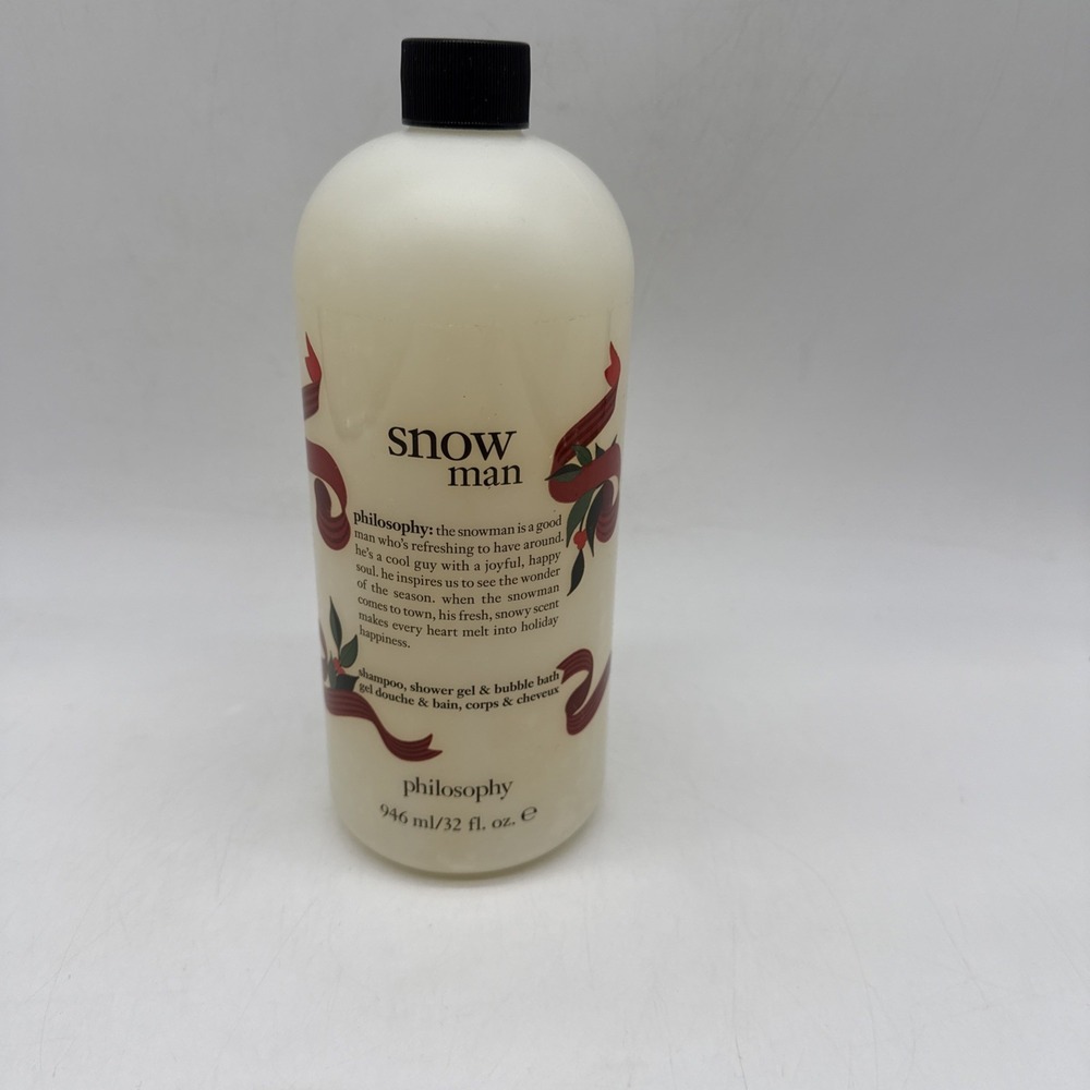 Philosophy "SNOW MAN" Shampoo, Shower Gel, Bubble Bath 32 oz -- NEW
